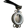 PN16 DN125 Затвор дисковый поворотный Баттерфляй, корпус и диск из нержавеющей стали AISI 304, Seat PTFE