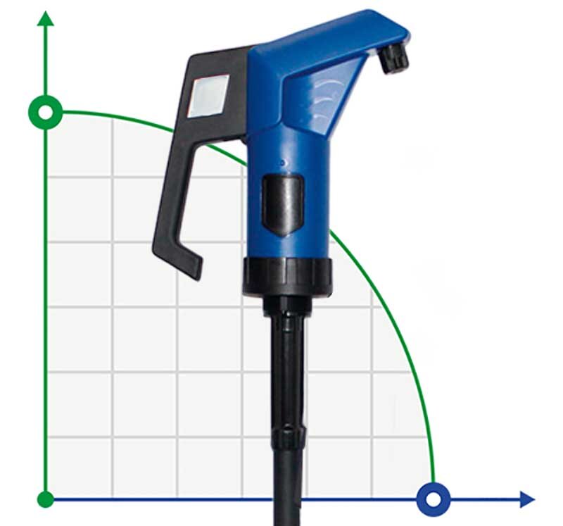 Manual barrel pump for alkaline media FLUIMAC NEPTUNE N-04, PP, NBR