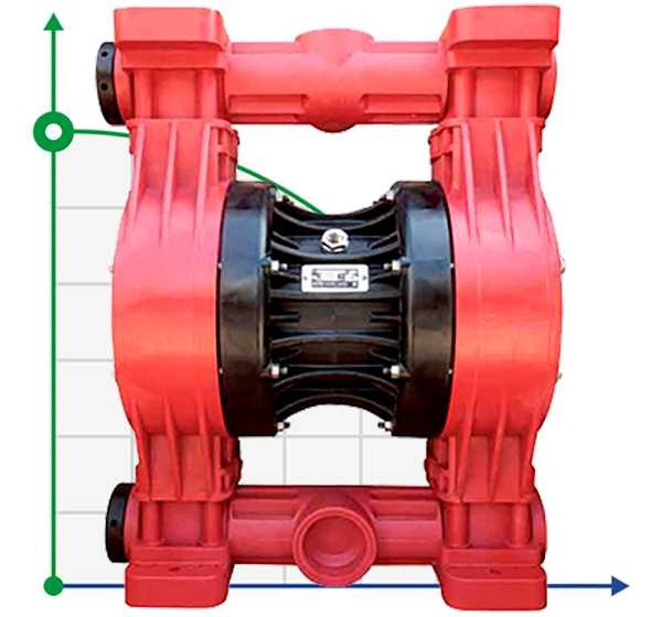 RUBY 081P-P-STPT Pneumatische Membranpumpe