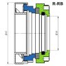 Joint mécanique R-RB 35, CAR/SIC, EPDM/GRAPHITE, 304 pour pompe à incendie W. Ruberg AB