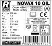 NOVAX 10 Oil pump for vegetable oil