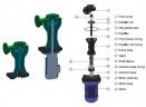 QHD-50SK, GFRPP-2,2 kW, 530 l/min, 21,9m, Kingdom motor  Vertikale Säurepumpe