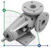 Pompe à engrenages Kupar KIPK 1 1/2 pouce-C, AISI 316, 0.4-4 m3/h pour produits chimiques visqueux