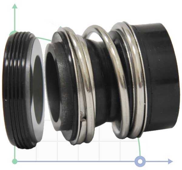 Sello mecánico R-MG12 32, CAR/SIC, EPDM, 304, G60