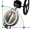 PN16 DN200 Absperrklappe, Gehäuse und Klappenscheibe aus Edelstahl AISI 304, Sitz PTFE