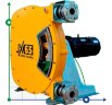 Industrial hose pump JXHIN-65-CI+Titanium-CSM-P, 18 m3/h, 5,5 kW, 16 bar, 380V