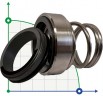 Одинарное торцевое уплотнение R-BT-RN 55, SS/CAR, VITON, 304, T8RN