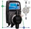 Bomba dosificadora electromagnética PDE HC151+ PH-RX M60 240V PVDF-CE-DT, 1-10 l/h, 7-1 bar