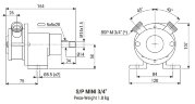 Импеллерный насос для перекачки виноградного сусла LIVERANI MINI 3/4" S/P NR 175-1400 об/мин, без двигателя