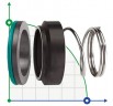 Уплотнение торцевое механическое R-M2N 14, CAR/SIC, EPDM, 304, G6