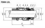 Ущільнення насосу Grundfos R-706B 16, SIC/SIC, VITON, 316