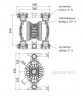 Пневматичний мембранний насос BOXER 522 PVDF IB522-FC-MTTFT--
