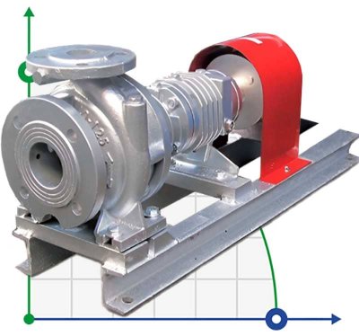 Pompa HOT OIL PUMP EMSE EKY 32-160, 7,5 kW, 2900 ze sprzęgłem na ramie, bez silnika
