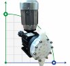 Pompa membranowa z silnikiem dozującym chlorek glinu AQUA MSB, PVDF, 110 l/h, 8 bar, 0,18 kW, 380 V