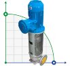 Vertikale Wärmeträgerpumpe für Hochtemperaturflüssigkeiten LQLRY80-80-260/2-CEX, 50 m3/h, 80 m, 22 kW, 2900 U/min, Ex