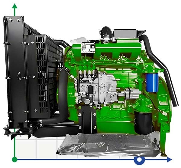 Zapfwellengetriebener Dieselmotor PD 4108T, 75kW, 3000U/min