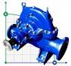 Double Suction Split Case Pump D320-50, 1500, without engine