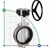 PN16 DN200 Butterfly valve, body and disc made of stainless steel AISI 304, seat EPDM