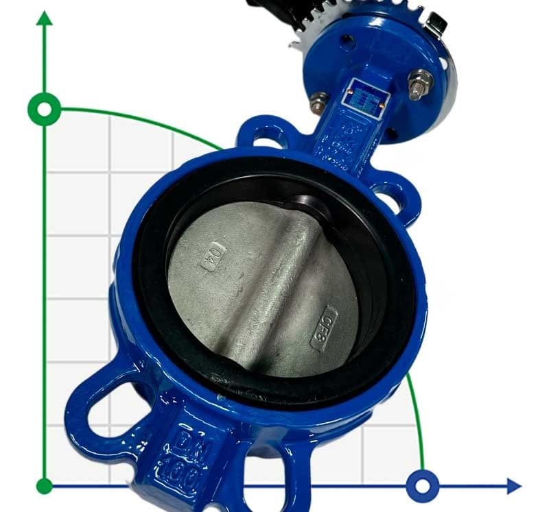 PN16 DN100 Задвижка Баттерфляй, чугунный корпус, диск AISI 304, Seat EPDM