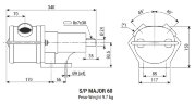 Bomba de impulsor para bombeo de pulpa y jugo de tomate LIVERANI MAJOR 60 S/P +BY-PASS NR 175-1400rpm, sin motor