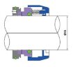 Sello mecánico para eje de bomba FLYGT R-FL.OU 45, TC/TC, VITON
