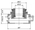 Dichtungen für Pumpen Grundfos CM, CME und Booster R-706D 12, SIC/SIC, VITON, 304
