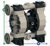 Пневматичний мембранний насос для фарби PHOENIX P170 PP HYTREL+PTFE, 170 л/хв