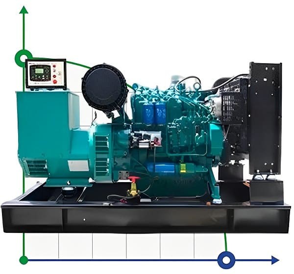 Generador diesel industrial XHYW-50GF con ATS, motor Weichai 60kVA, 50kW, 380V/50HZ tipo abierto