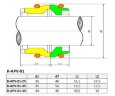 Механическое уплотнение вала насоса APV R-APV-01 44, SIC/SIC, EPDM типа AESSEAL T0WPU, VULCAN 16 plus, FLOWSERVE AWP