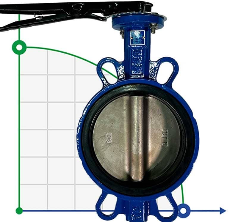 PN16 DN150 Затвор дисковый поворотный Баттерфляй, чугунный корпус, диск AISI 304, Seat EPDM
