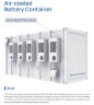 Высоковольтный LiFePO4 аккумуляторный контейнер для накопления энергии ECO B20FT3404WS с воздушным охлаждением