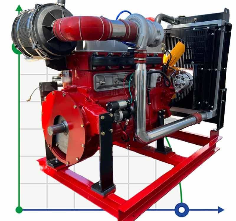 Diesel engine for pumping stations PD 6102TL 165kW, 3000rpm with PTO
