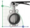PN16 DN50 Butterfly valve, body and disc made of stainless steel AISI 304, seat EPDM