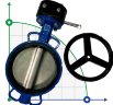 PN16 DN200 Задвижка Баттерфляй, чугунный корпус, диск AISI 304, Seat EPDM
