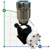 Schwefelsäuredosiermotor-Membranpumpe 96-98% AQUA MSA, PVDF, 9 l/h, 14 bar, 0,18 kW, 380V