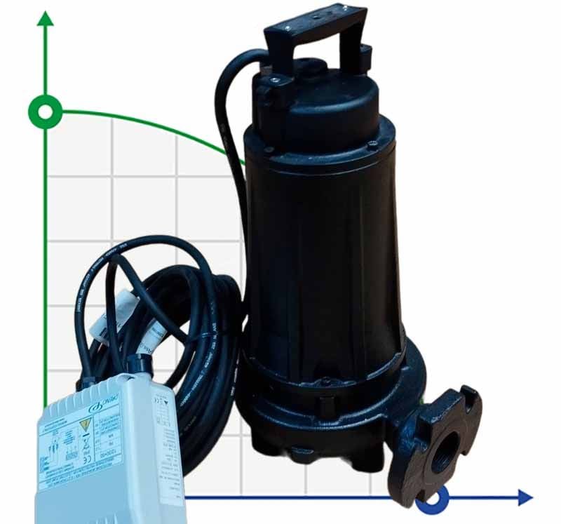 Submersible pump Dreno GRIX 32-2/110 M with cutting system
