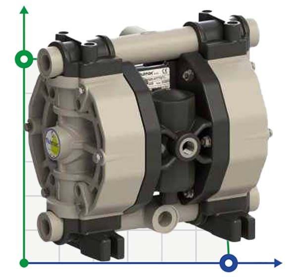 Pompe à membrane pneumatique PHOENIX P65 PP HYTREL ATEX