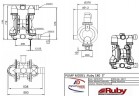RUBY 180A-AP-NNN  pompa membranowa pneumatyczny