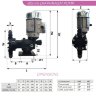 Dosier-Motor-Membranpumpe zur Wasseraufbereitung AQUA MSA, AISI 316L, 9 l/h, 14 bar, 0,18 kW, 380V