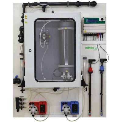 Chlordioxid-Generator EMEC LOTUS MAXI 80–1000 g/h, 8–4 bar, System zur Erzeugung, Dosierung und Steuerung von Chlordioxid für die Wasserdesinfektion