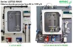 Chlordioxid-Generator EMEC LOTUS MAXI 80–1000 g/h, 8–4 bar, System zur Erzeugung, Dosierung und Steuerung von Chlordioxid für die Wasserdesinfektion