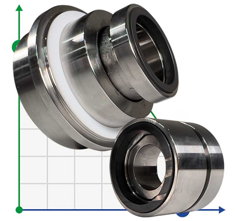 Картриджное уплотнение насоса Sulzer Ahlstar APP3 R-SE1F-AP 50, SIC/SIC, VITON, 316