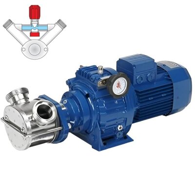 Bomba de impulsor para bombeo de jarabes LIVERANI VA MINOR 40 +BY-PASS NR TF 1.5kW, 175-900rpm, 380V con variador