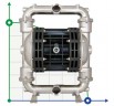 The pneumatic diaphragm pumps BOXER 252 AISI 316 IB252A-HTAAT--