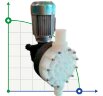 Bomba dosificadora de cloruro férrico con motor de membrana AQUA MSN, PVDF, 162 l/h, 8 bar, 0,37 kW, 380 V