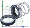 Mechanical seal R-MG912 16, CAR/CER, VITON, 304, G60