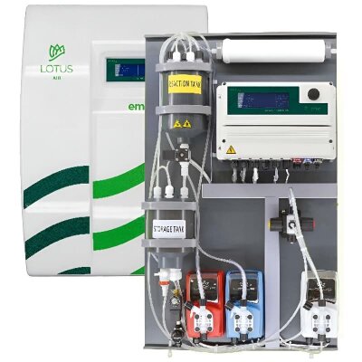 Chlordioxid-Generator EMEC LOTUS AIR 10–60 g/h, System zur Erzeugung, Dosierung und Steuerung von Chlordioxid zur Wasserdesinfektion