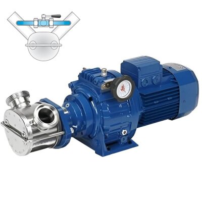 Bomba de impulsor para bombeo de líquidos viscosos LIVERANI VA MAXI 80 +BY-PASS NR TF 4kW, 150-600rpm, 380V con variador