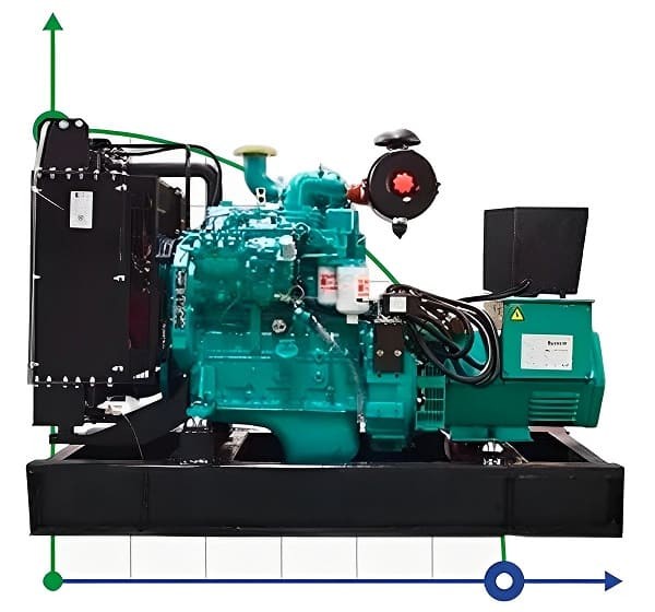 Промышленный дизельный генератор XHYC-40GF с ATS, двигатель Cummins 40kVA, 36kW, 380V/50HZ открытого типа